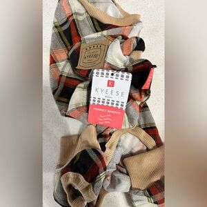 KYEESE Wear Dog Brown Plaid Pajamas with Warm Colors ~ Size 2XL